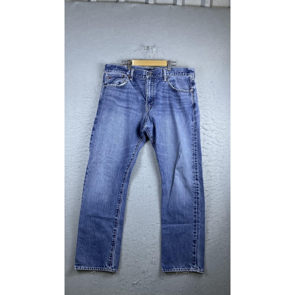 Polo Ralph Lauren Jeans Mens 36x30 Blue Medium Wash Straight Leg Denim Pants - Picture 1 of 10